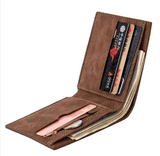 Men's Simple Short Leather PU Wallet Business Casual Handbag