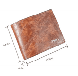 Men's Short Leisure Wallet Imitation Leather Large Capacity Horizontal Gift Beach Ticket Small Bag