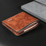 Men's Short Leisure Wallet Imitation Leather Large Capacity Horizontal Gift Beach Ticket Small Bag