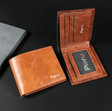 Men's Short Leisure Wallet Imitation Leather Large Capacity Horizontal Gift Beach Ticket Small Bag