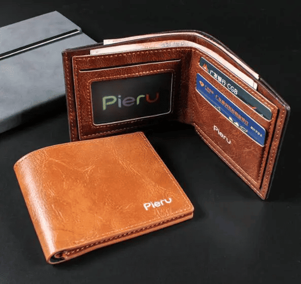 Men's Short Leisure Wallet Imitation Leather Large Capacity Horizontal Gift Beach Ticket Small Bag