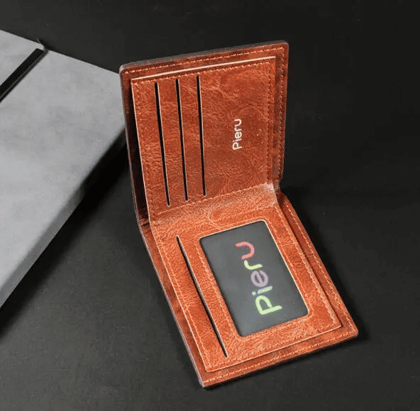 Men's Short Leisure Wallet Imitation Leather Large Capacity Horizontal Gift Beach Ticket Small Bag