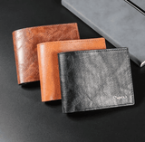 Men's Short Leisure Wallet Imitation Leather Large Capacity Horizontal Gift Beach Ticket Small Bag