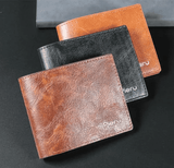 Men's Short Leisure Wallet Imitation Leather Large Capacity Horizontal Gift Beach Ticket Small Bag