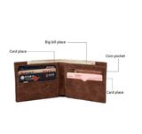 Men's Simple Short Leather PU Wallet Business Casual Handbag