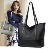 CALLA Ladies PU Leather Large Square Shoulder Handbag, Waterproof Canvas Korean Style