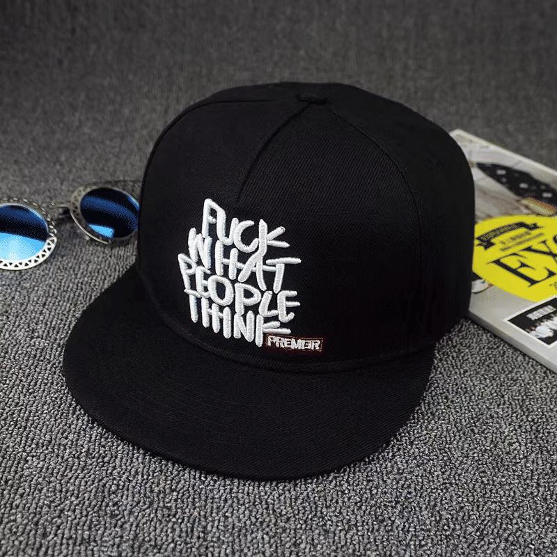 Unisex Fashion Snapback Baseball Cap: Flat-Brimmed Hip-Hop Street Style Hat