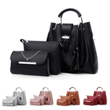 Stylish 3-Piece Women's Handbag Set: Tote, Crossbody, Purse for Ladies