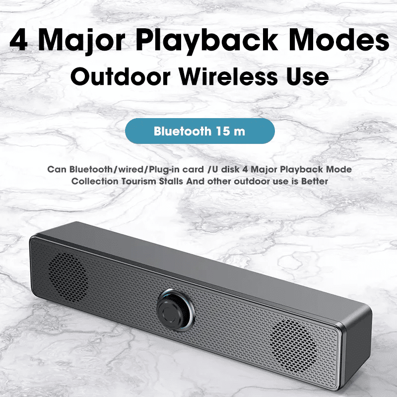 Powerful 4D Surround Bluetooth Soundbar for TV, Computer, Home Theater Stereo