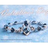 Elegant Crystal Heart Charm Bracelet for Women - Bridal Wedding Fine Jewelry Gift