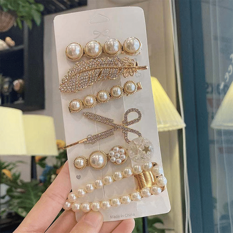Elegant 6-Piece Imitation Pearl Hairpin Set for Women, Girls, Students