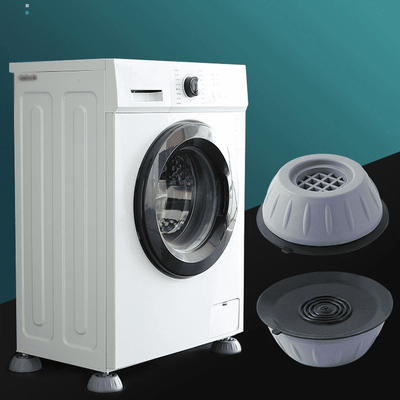 4-Piece Anti-Vibration Washing Machine Feet Pad Set Gray
