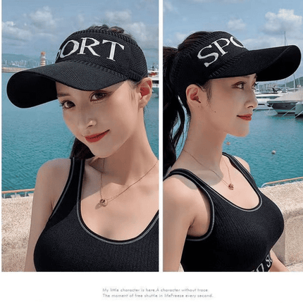 Women's Breathable Topless Sun Visor Hat - Outdoor Ladies Baseball Cap