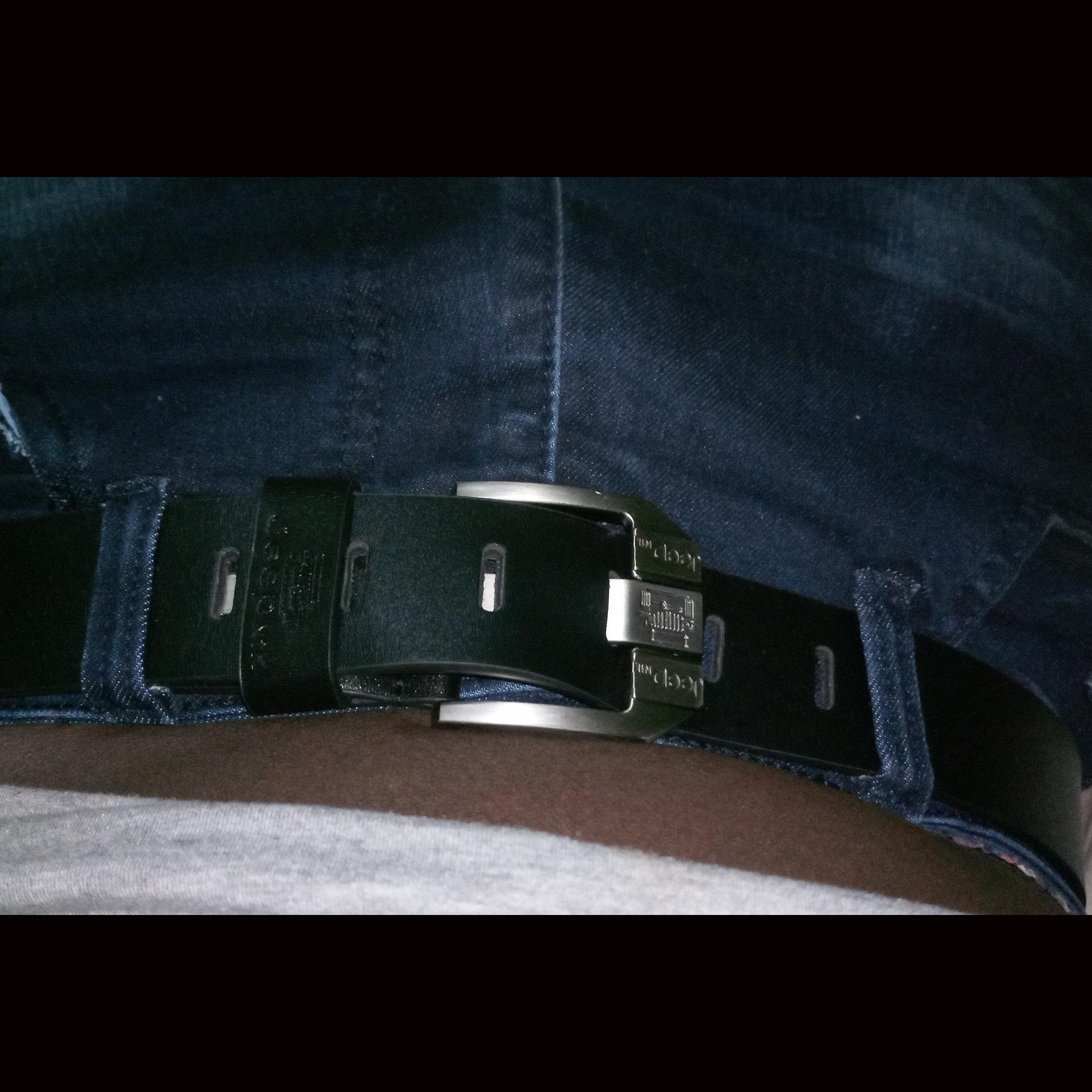 Stylish Men's PU Leather Belt, Black Buckle, Casual & Business Wear