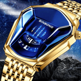 BINBOND Men's Fashion Quartz Watch Large Dial Locomotive Business Style
