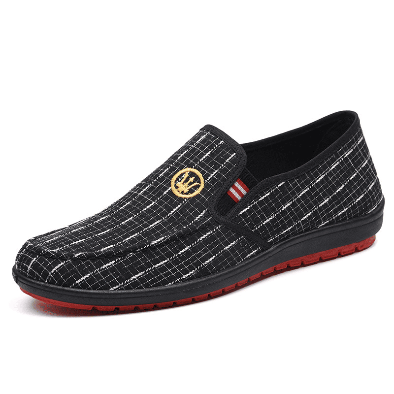 Men's Lightweight Canvas Loafers: Breathable, Soft Sole Casual Walking Sports Shoes