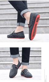 Men's Lightweight Canvas Loafers: Breathable, Soft Sole Casual Walking Sports Shoes