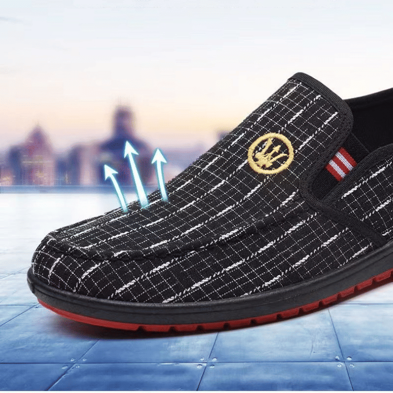 Men's Lightweight Canvas Loafers: Breathable, Soft Sole Casual Walking Sports Shoes