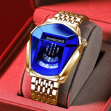 BINBOND Men's Fashion Quartz Watch Large Dial Locomotive Business Style
