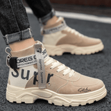 SXCHEN Men's High-Top Martin Boots Trendy Fashion Sneakers Outdoor Trave Shoes