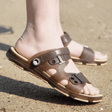 SXCHEN Men's Anti-Slip Quick-Dry Beach Water Sandals with Arch Support