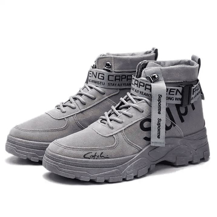SXCHEN Men's High-Top Martin Boots Trendy Fashion Sneakers Outdoor Trave Shoes