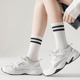 SXCHEN Unisex 5 Pairs Athletic Mid-Calf Socks - Trendy Sport & Casual