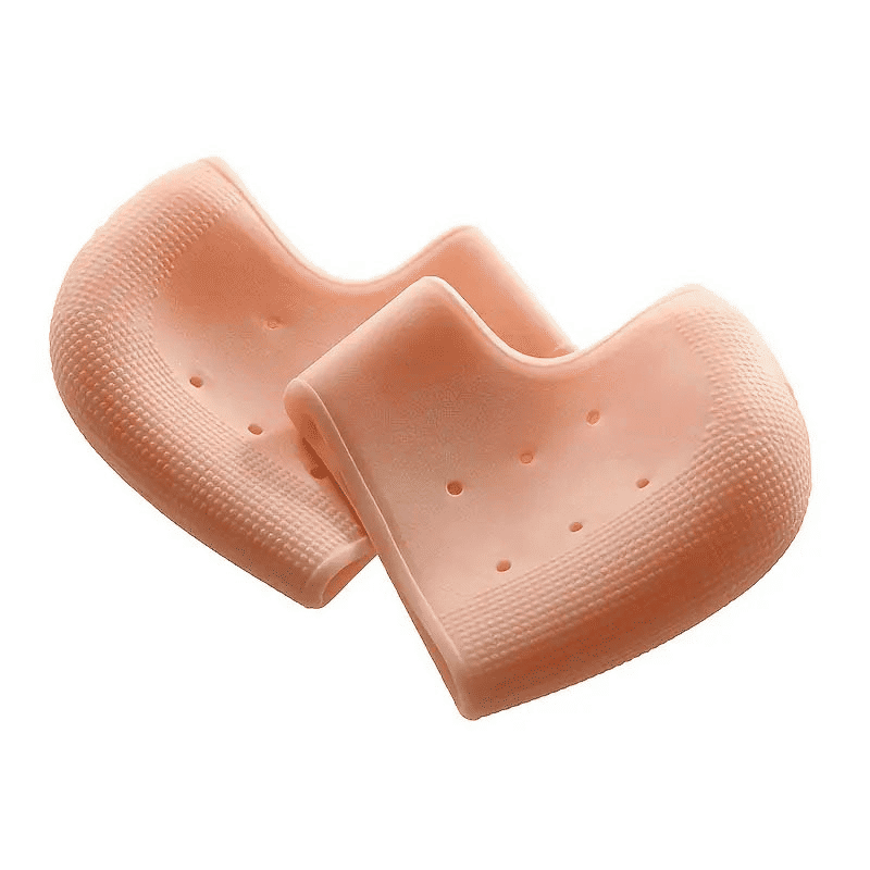 SXCHEN 2 Pairs Silicone Heel Protectors for Dry Cracked Heels & Pain Relief