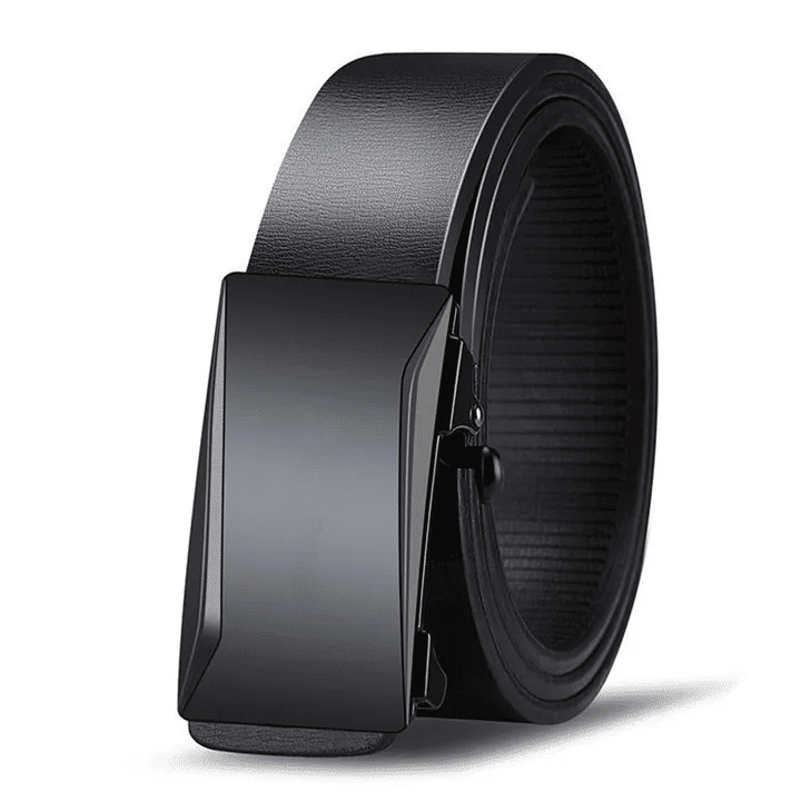 Men's Automatic Buckle PU Leather Belt - Toothless High-Quality Strap for Casual & Business