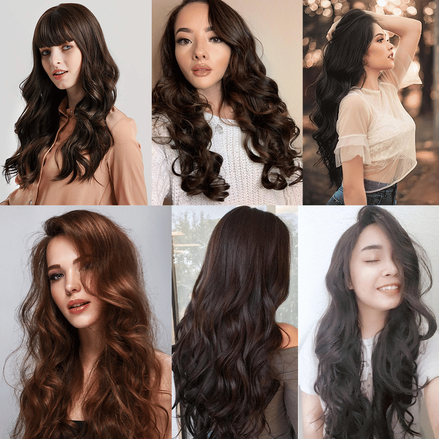 Fashion Africa 12pc Clip-In Body Wave Hair Extensions, 26-Inch Synthetic Fiber