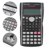 Portable Scientific Calculator 12 Digits Display School Office Stationery Multifunction Tool 82MS Black