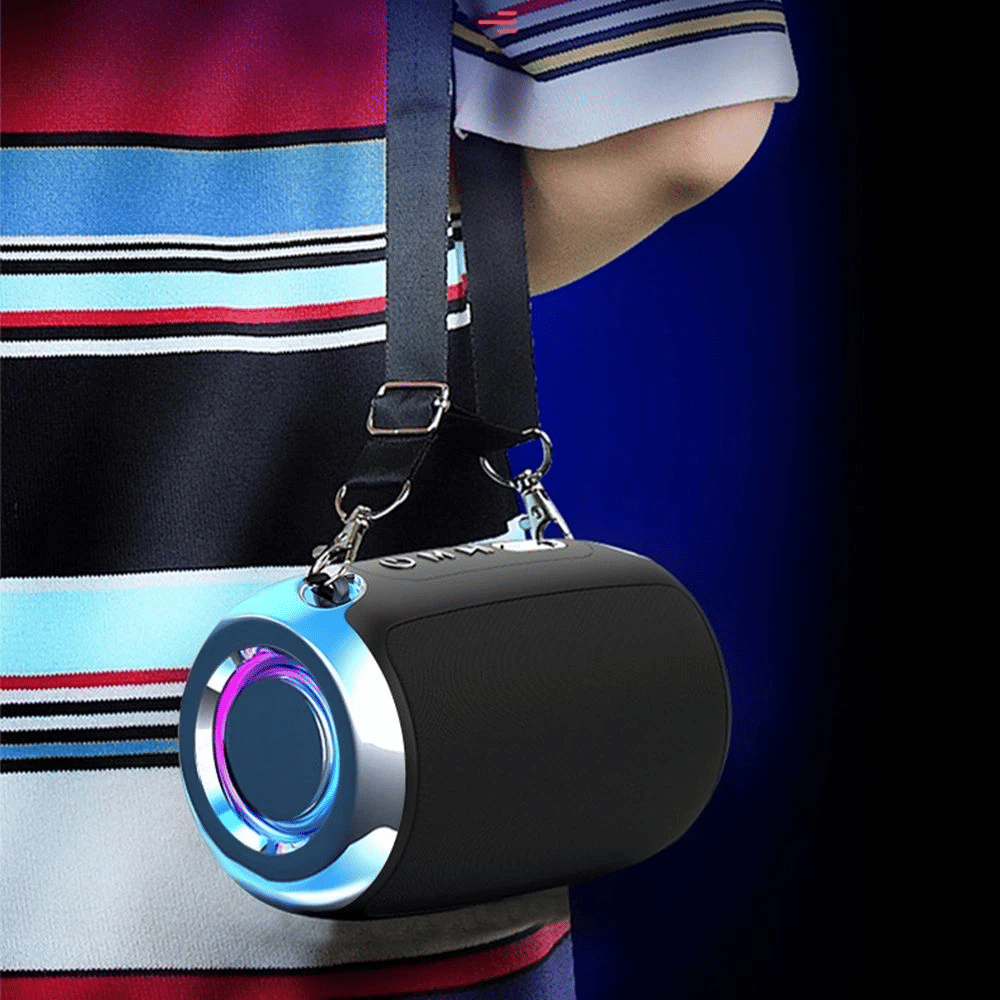 High-Power Portable Bluetooth Speaker: Surround Stereo, Subwoofer Bass, Plugin Card