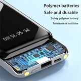 10000mAh Portable Power Bank | Built-in 4 Cables, LED Display, USB-C for All Devices