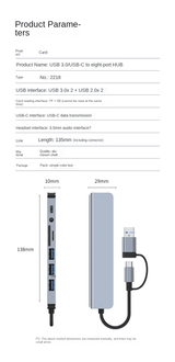 8-in-1 USB C Hub: Fast Charge, SD/TF, Audio, Thunderbolt 3 Dock for MacBook Pro