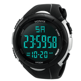Men's Military Sports Watch Analog Digital LED Waterproof Rubber Strap Black