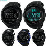 Men's Military Sports Watch Analog Digital LED Waterproof Rubber Strap Black