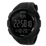 Men's Military Sports Watch Analog Digital LED Waterproof Rubber Strap Black
