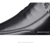 Men's High-Quality Black Leather Loafers: Fashionable Business Casual Driving Shoes