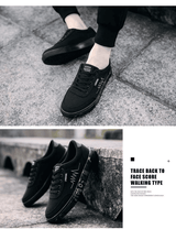 Men's Stylish Canvas Board Shoes - Black & Gold High-Quality Sneakers