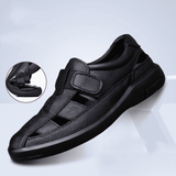 Brave Shop Men's Classic Oxford Sandals: Comfortable Casual Slip-On Loafers, Black