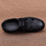 Brave Shop Men's Classic Oxford Sandals: Comfortable Casual Slip-On Loafers, Black