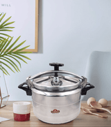 RASHNIK Versatile Aluminum Pressure Cooker & Rice Cooker, Multiple Sizes 5-11L