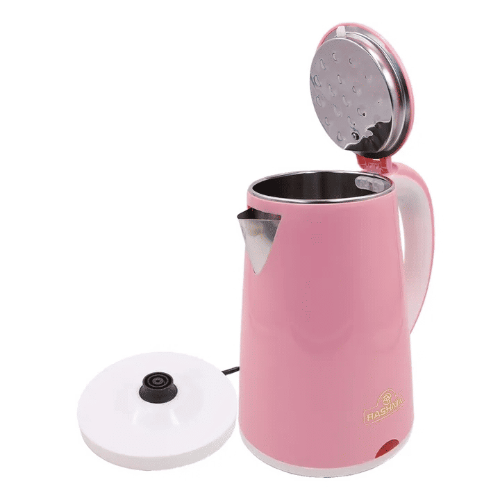 RASHNIK RN-1151 2.3L 1500W Double-Layer Insulated Stainless Steel Electric Kettle