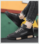 Men's Fashion Waterproof Synthetic Leather Casual Tall Trend Sneakers