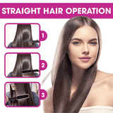 2-in-1 Electric Hair Straightener Hot Comb Brush Dual-Use Styling Rod