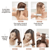 2-in-1 Electric Hair Straightener Hot Comb Brush Dual-Use Styling Rod