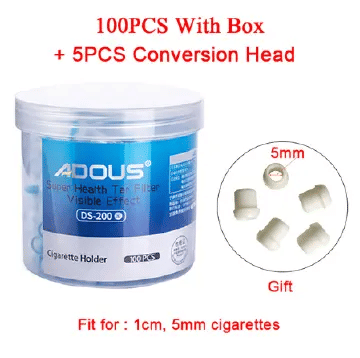 Disposable Cigarette Holder 100-Pack Reduce Tar Filter Smoking Pipe Clear