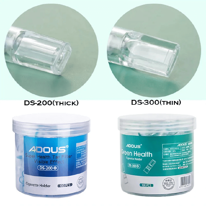 Disposable Cigarette Holder 100-Pack Reduce Tar Filter Smoking Pipe Clear