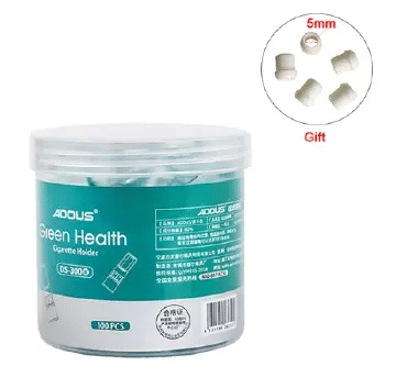 Disposable Cigarette Holder 100-Pack Reduce Tar Filter Smoking Pipe Clear