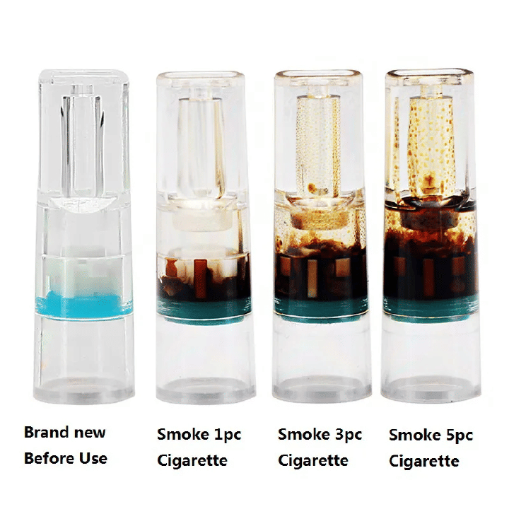 Disposable Cigarette Holder 100-Pack Reduce Tar Filter Smoking Pipe Clear